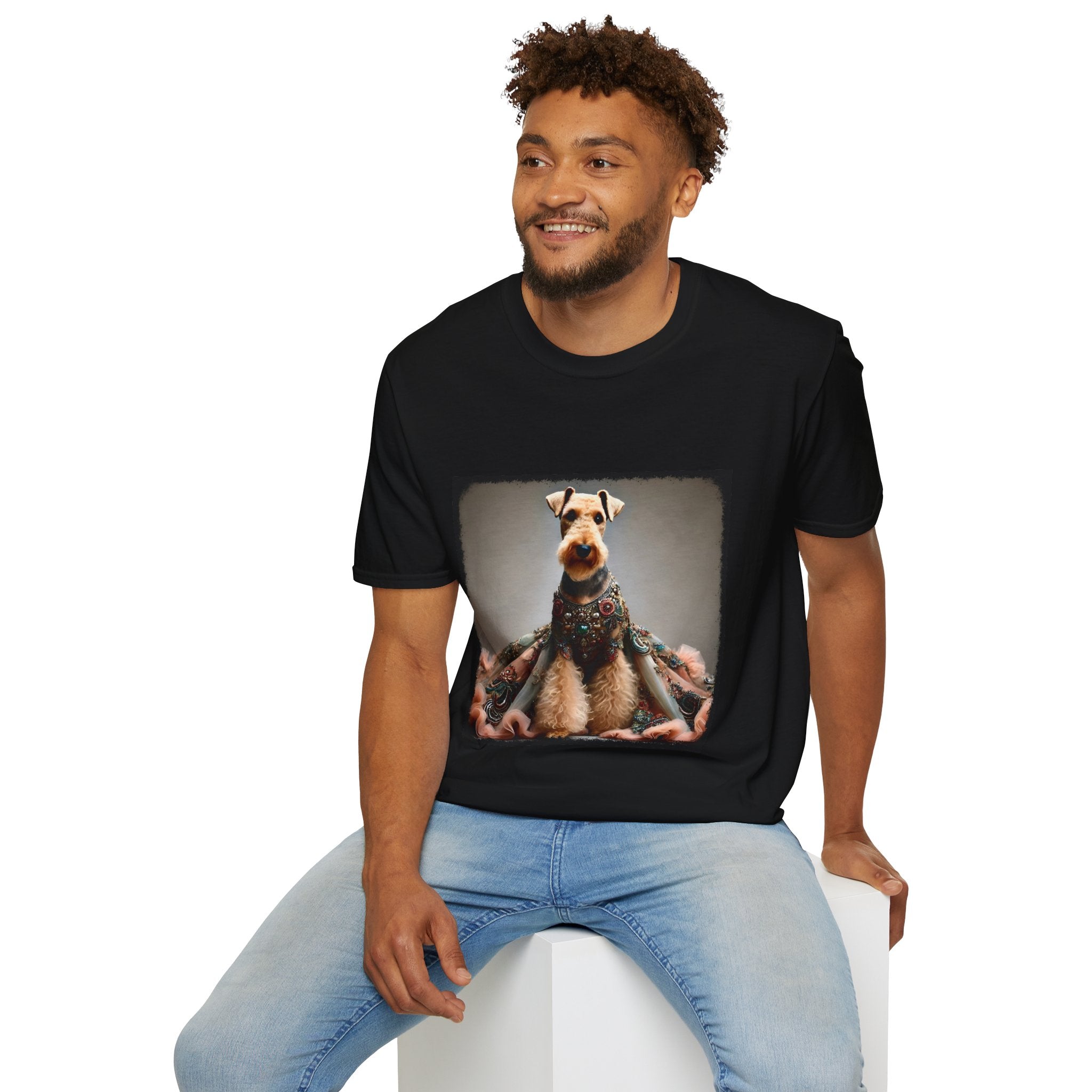 Airedale Terrier Shirt | Encrusted Queen Dog Lover Tee