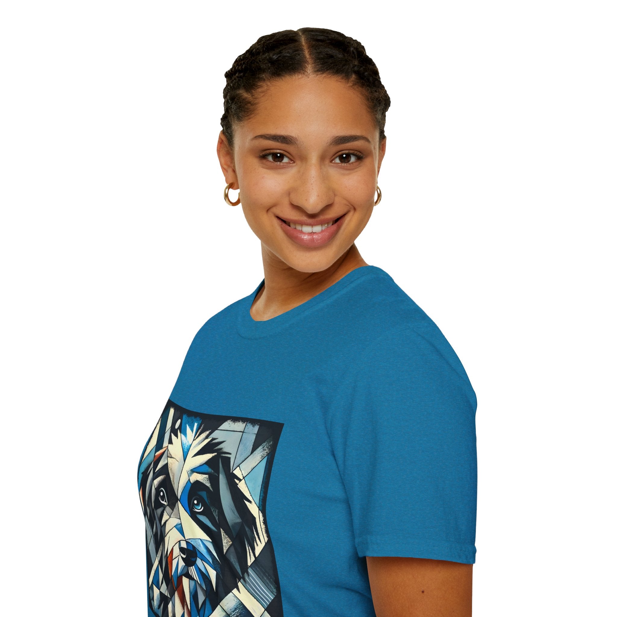 Bernedoodle Blue Geometric | Unisex Dog T-Shirt
