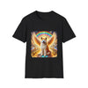 Akita Rainbow Bridge design dog lover unisex t-shirt in black