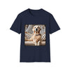 Golden Retriever Supreme Style design dog lover unisex t-shirt in navy