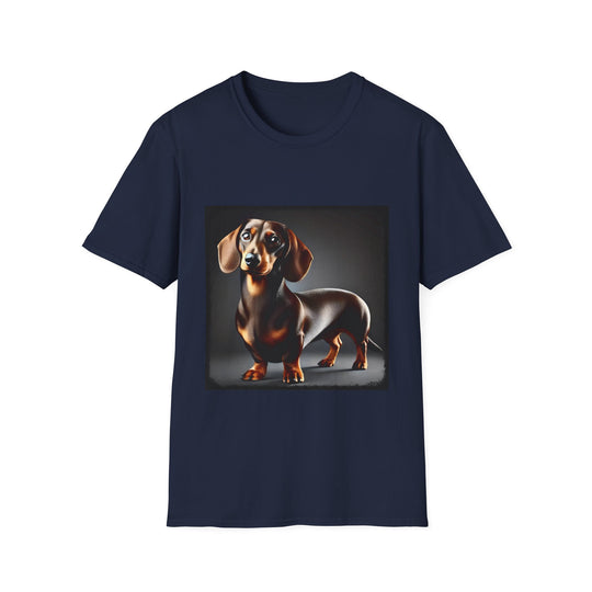 Dachshund Top Dawg Moment design dog lover unisex t-shirt in navy