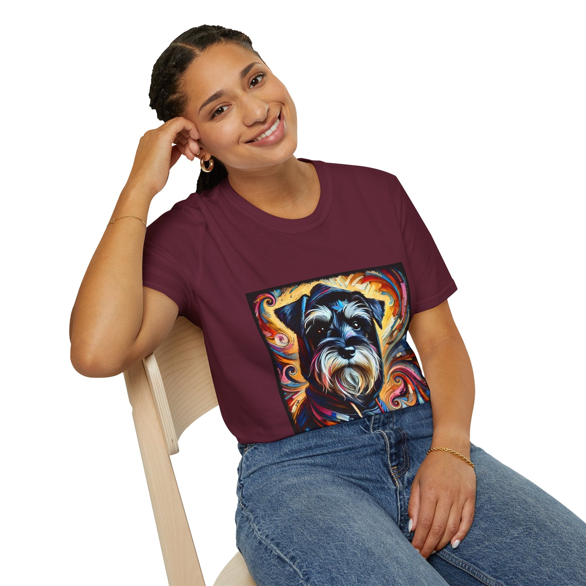 Schnauzer Hoodie Swirl | Unisex Dog T-Shirt