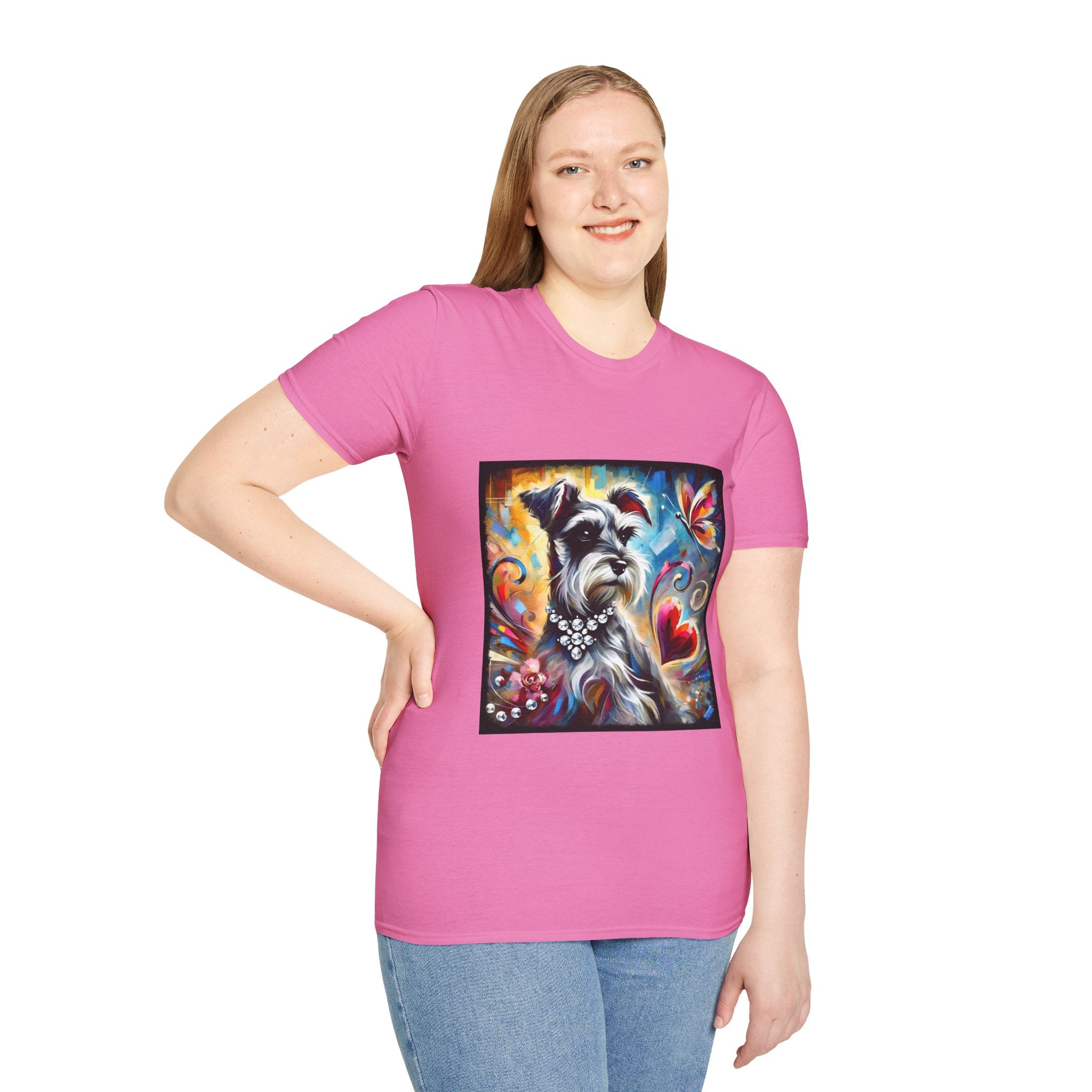 Schnauzer Bold Butterfly Classic | Unisex Dog T-Shirt