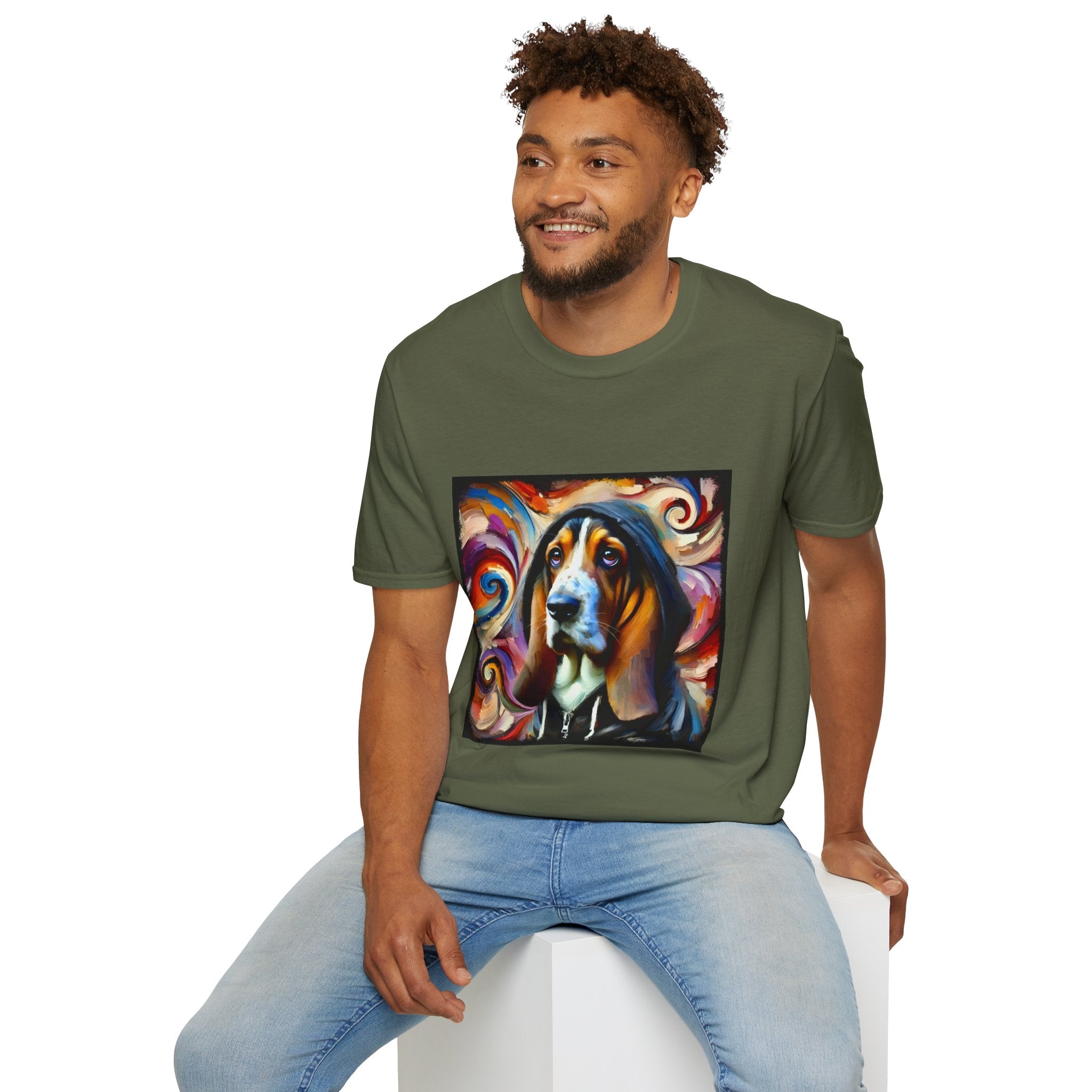 Basset Hound Hoodie Swirl | Unisex Dog T-Shirt
