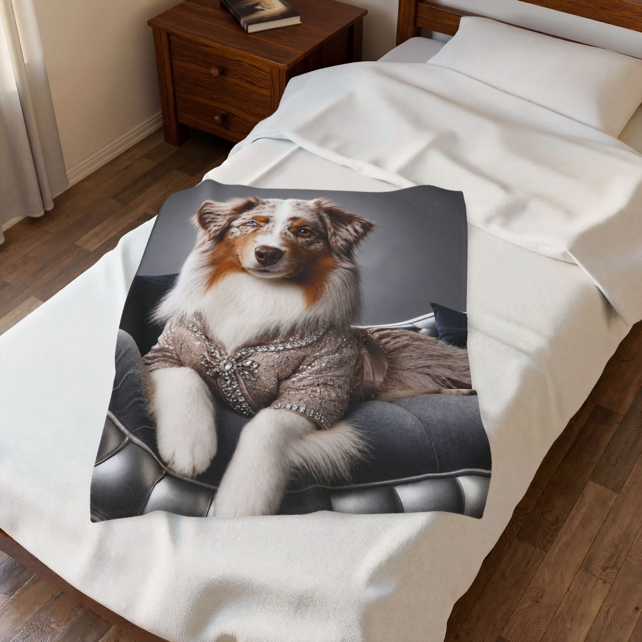 Australian Shepherd Blanket | Champagne Duchess Dog Lover Gift