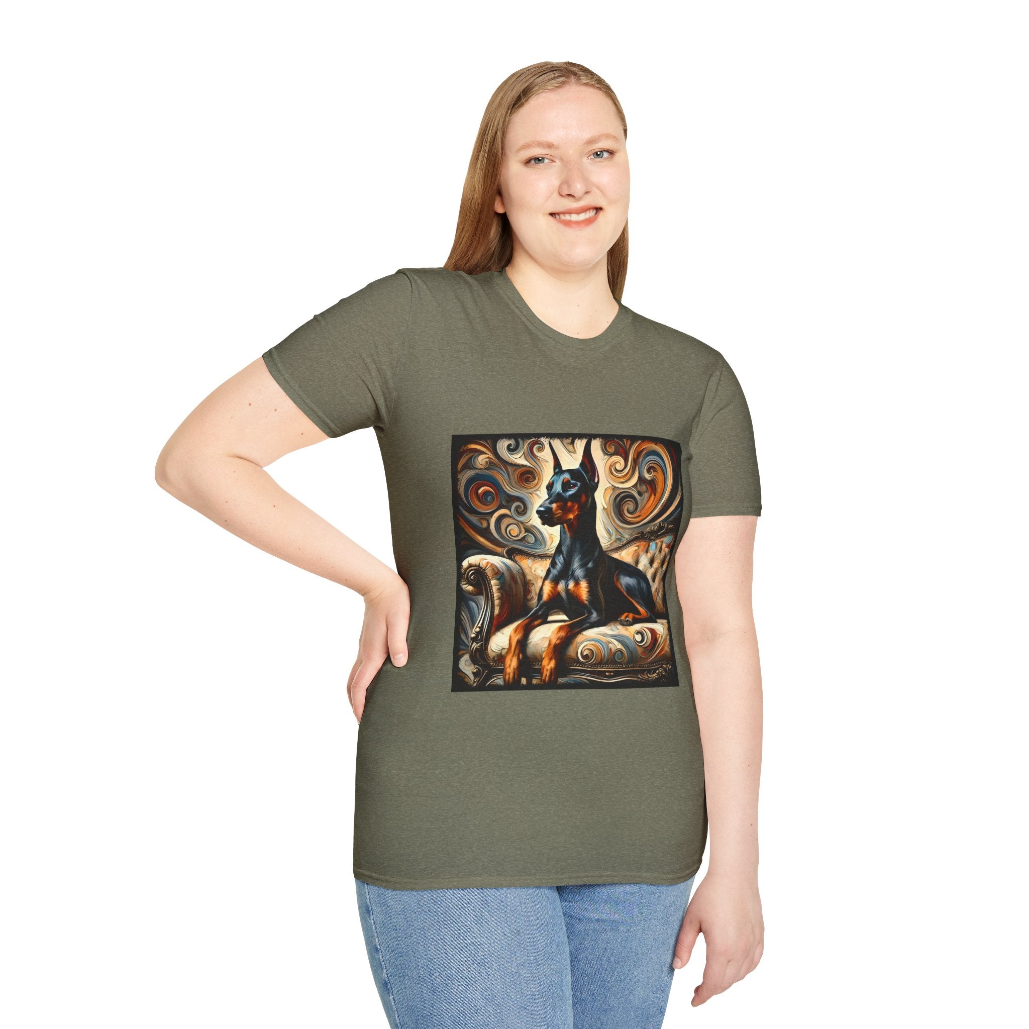 Doberman Pinscher Warm Swirl | Unisex Dog T-Shirt