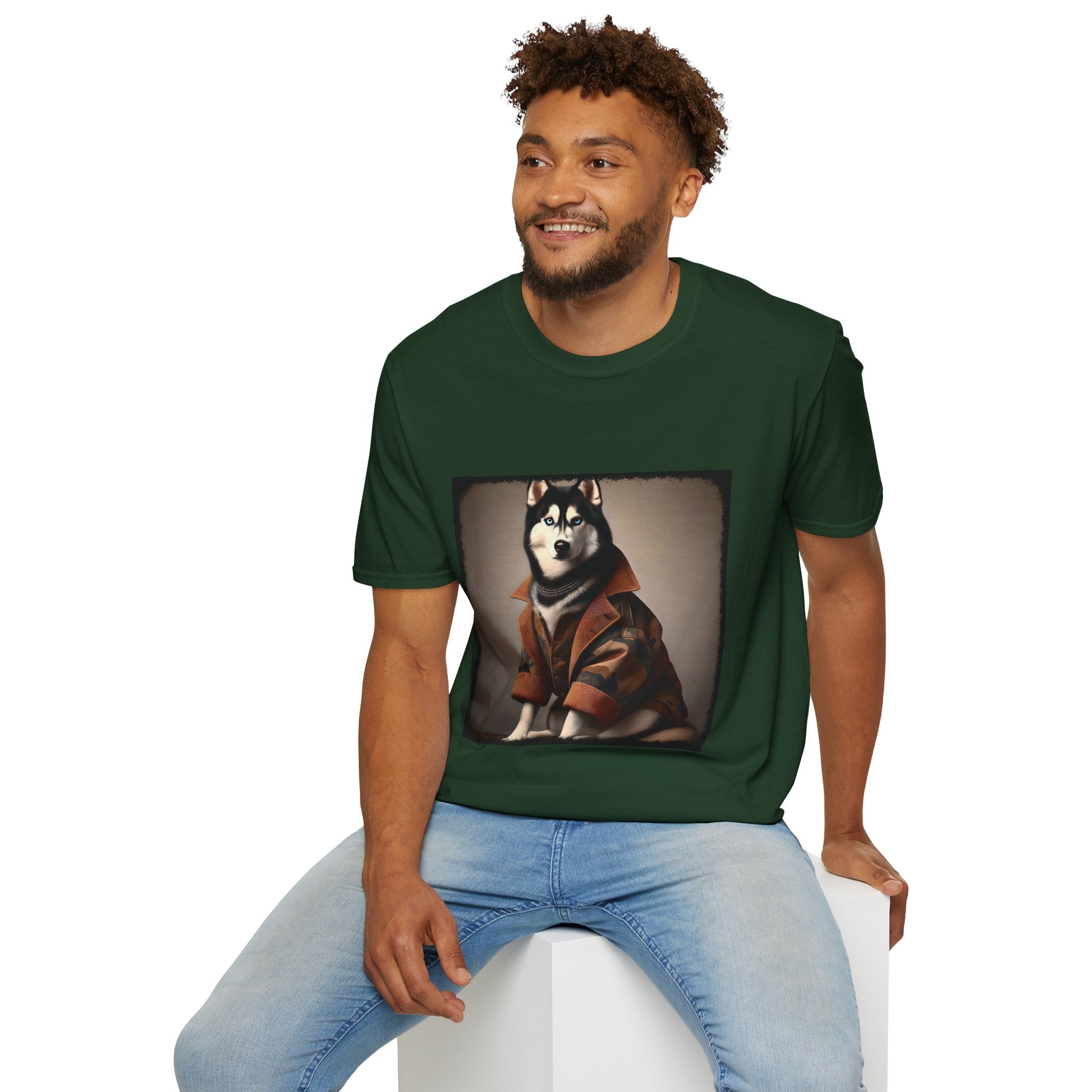 Siberian Husky Camo Cutie | Unisex Dog T-Shirt