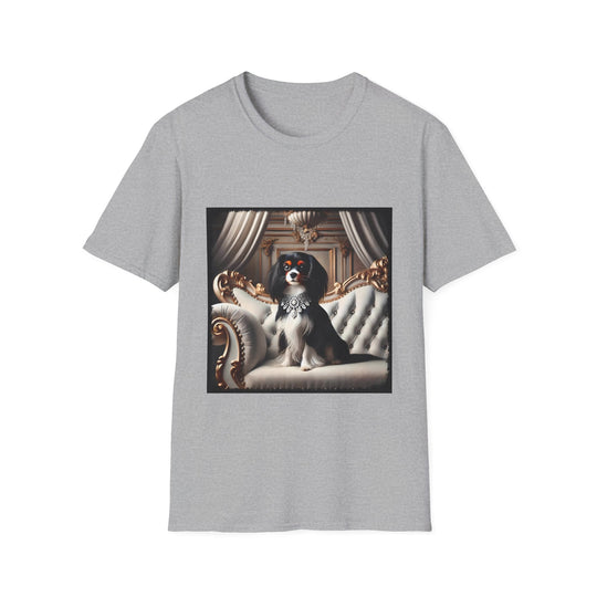 Cavalier King Charles Spaniel Posh Princess design dog lover unisex t-shirt in sport grey