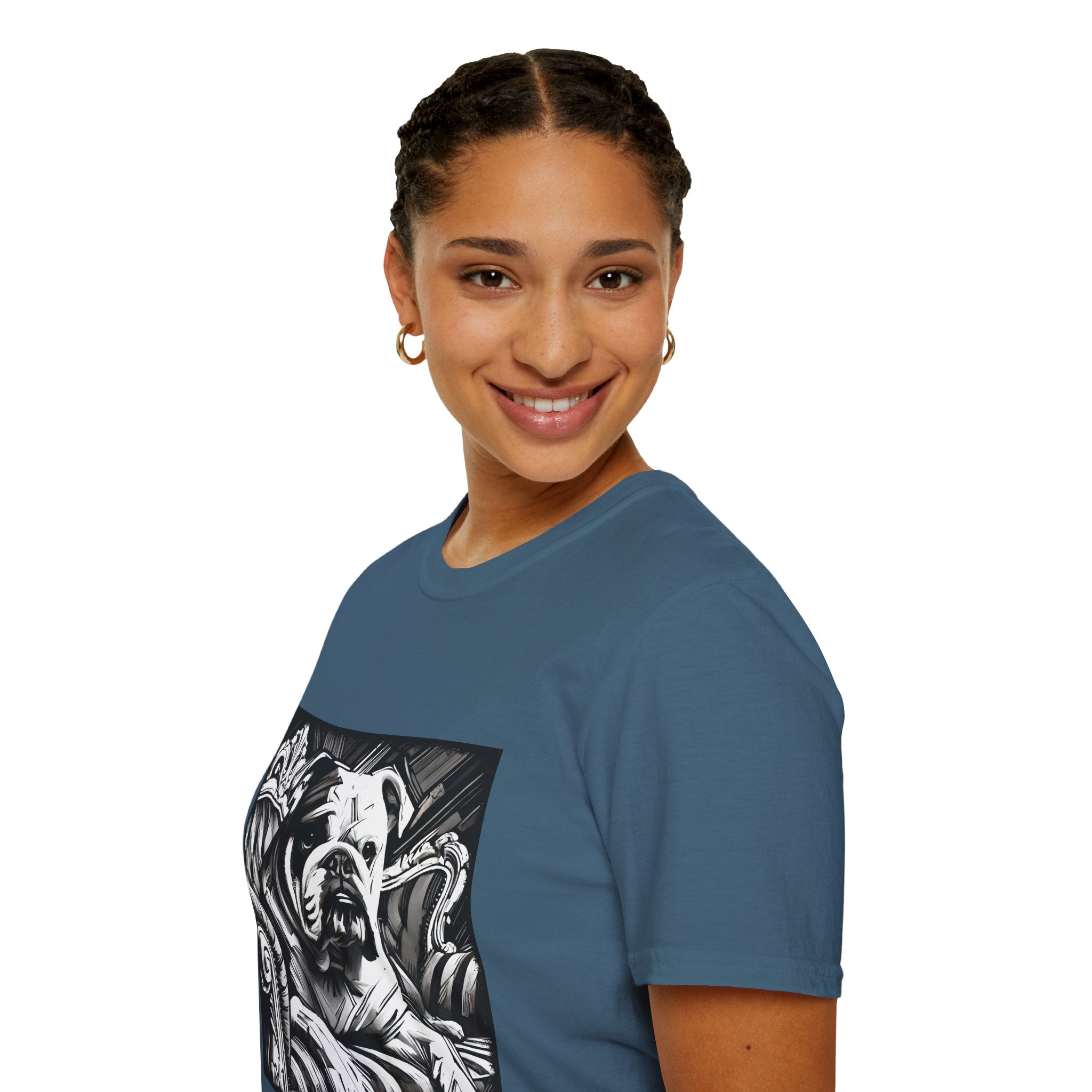 Bulldog B&W Bold | Unisex Dog T-Shirt