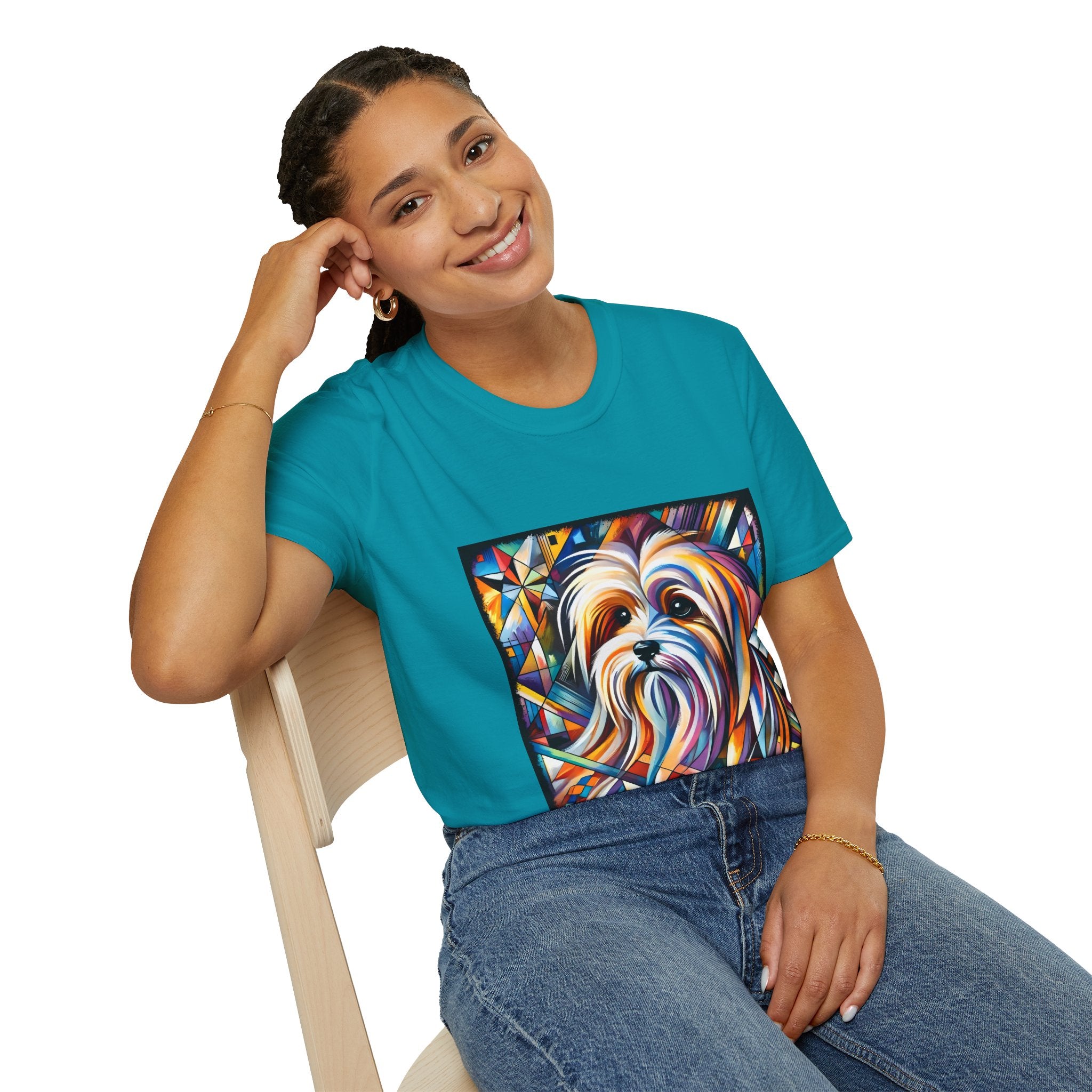 Havanese Multicolor Geometric |  Unisex Dog T-Shirt