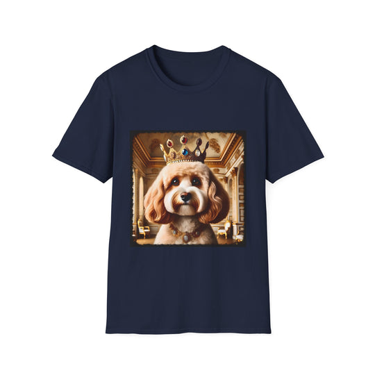 Cockapoo Royalty design dog lover unisex t-shirt in navy