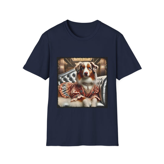 Australian Shepherd Hidden Gem design dog lover unisex t-shirt in navy
