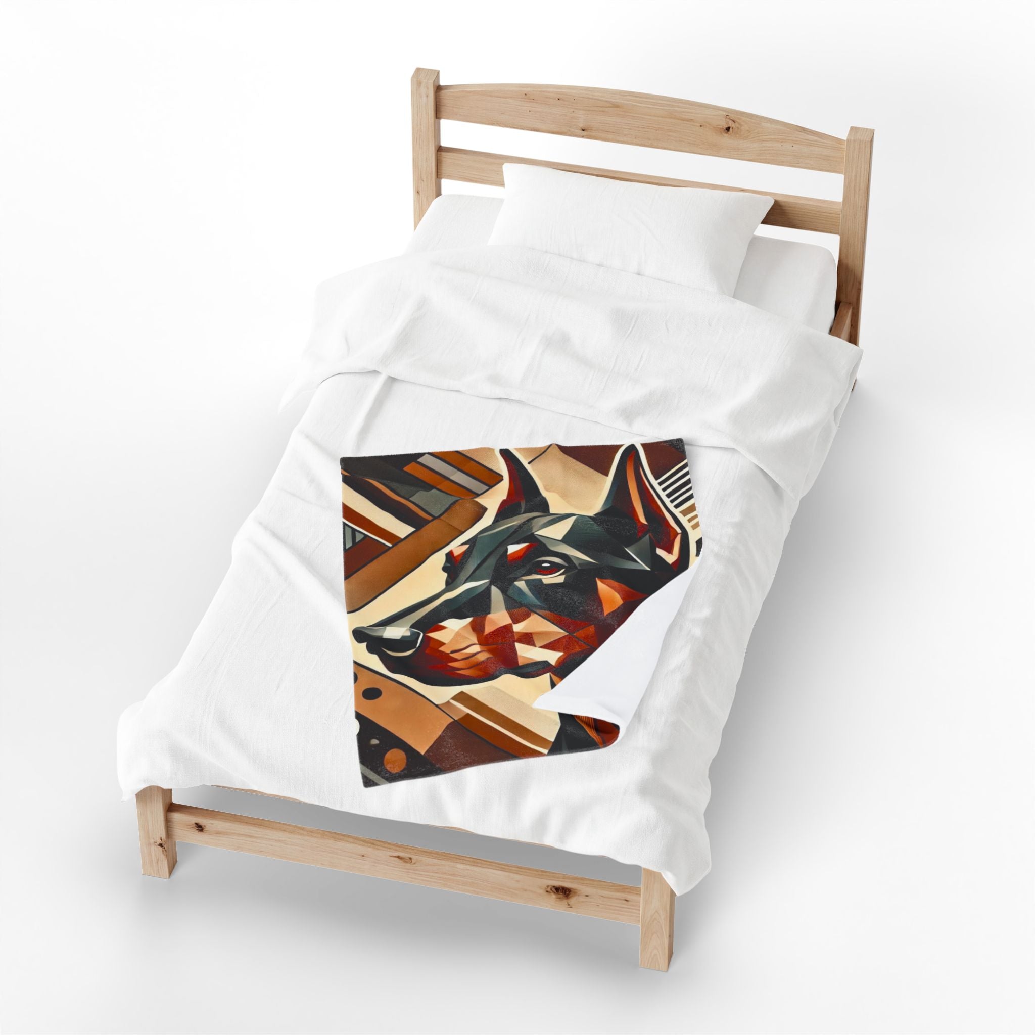 Doberman Pinscher Blanket | Bold Geometric Dog Lover Gift