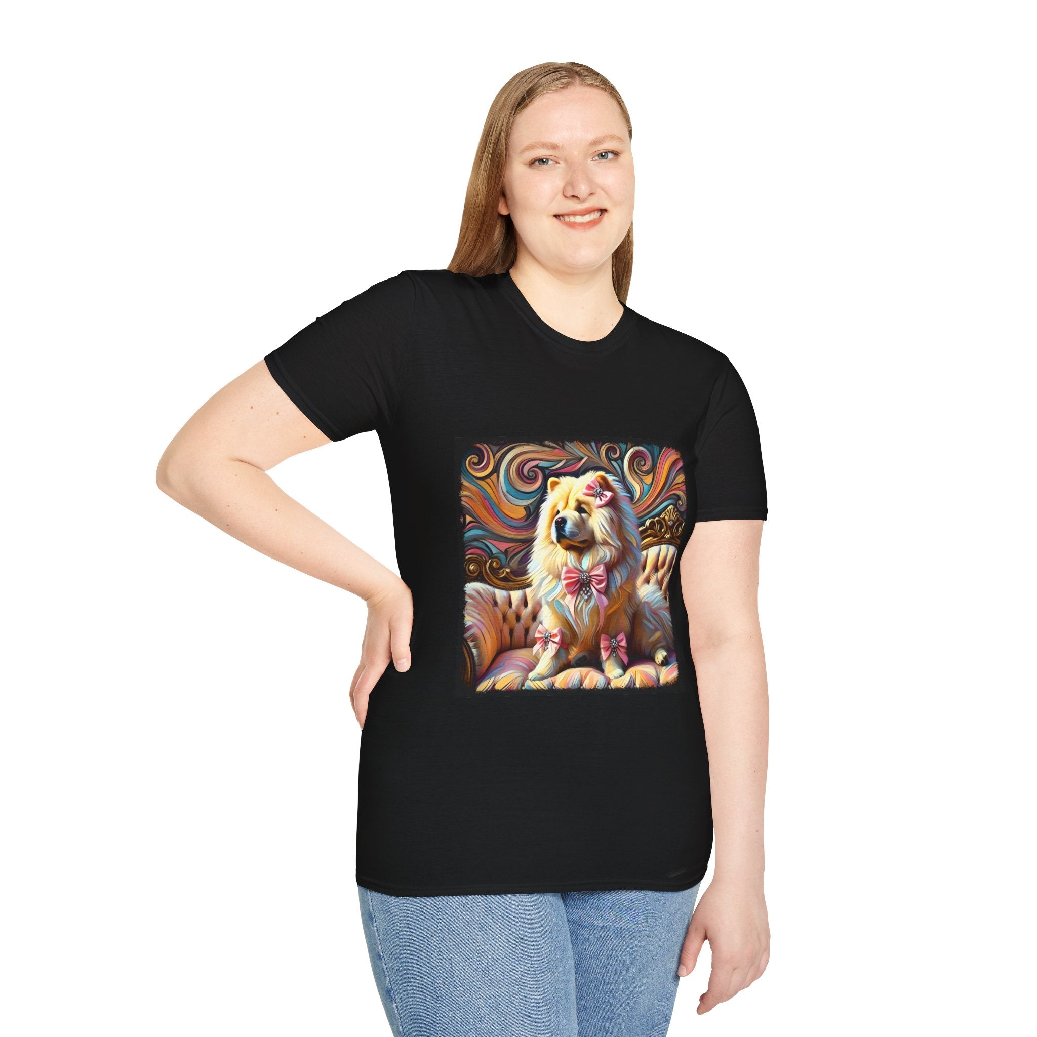 Chow Chow Pink Swirl | Unisex Dog T-Shirt