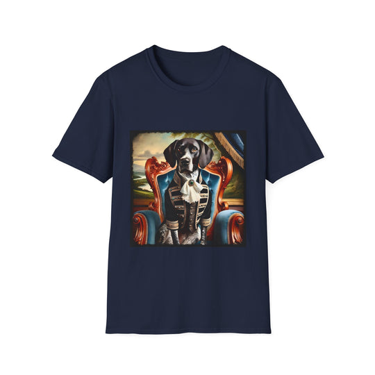 German Shorthaired Pointer Velvet Duke design dog lover unisex t-shirt in navy