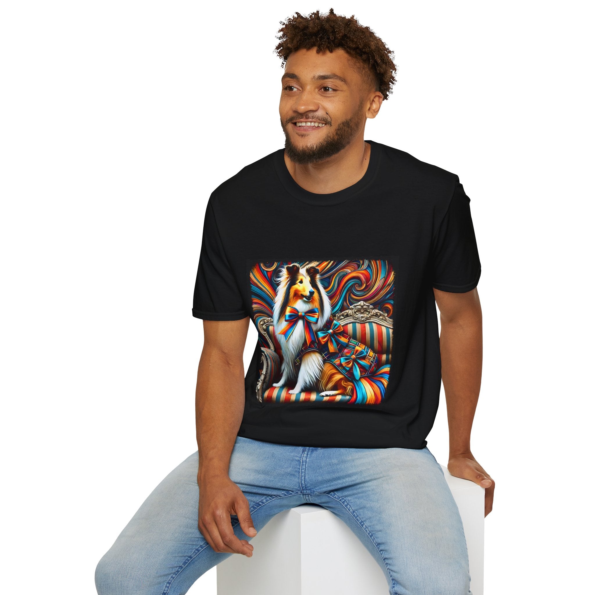 Collie Dynamic Swirl | Unisex Dog T-Shirt