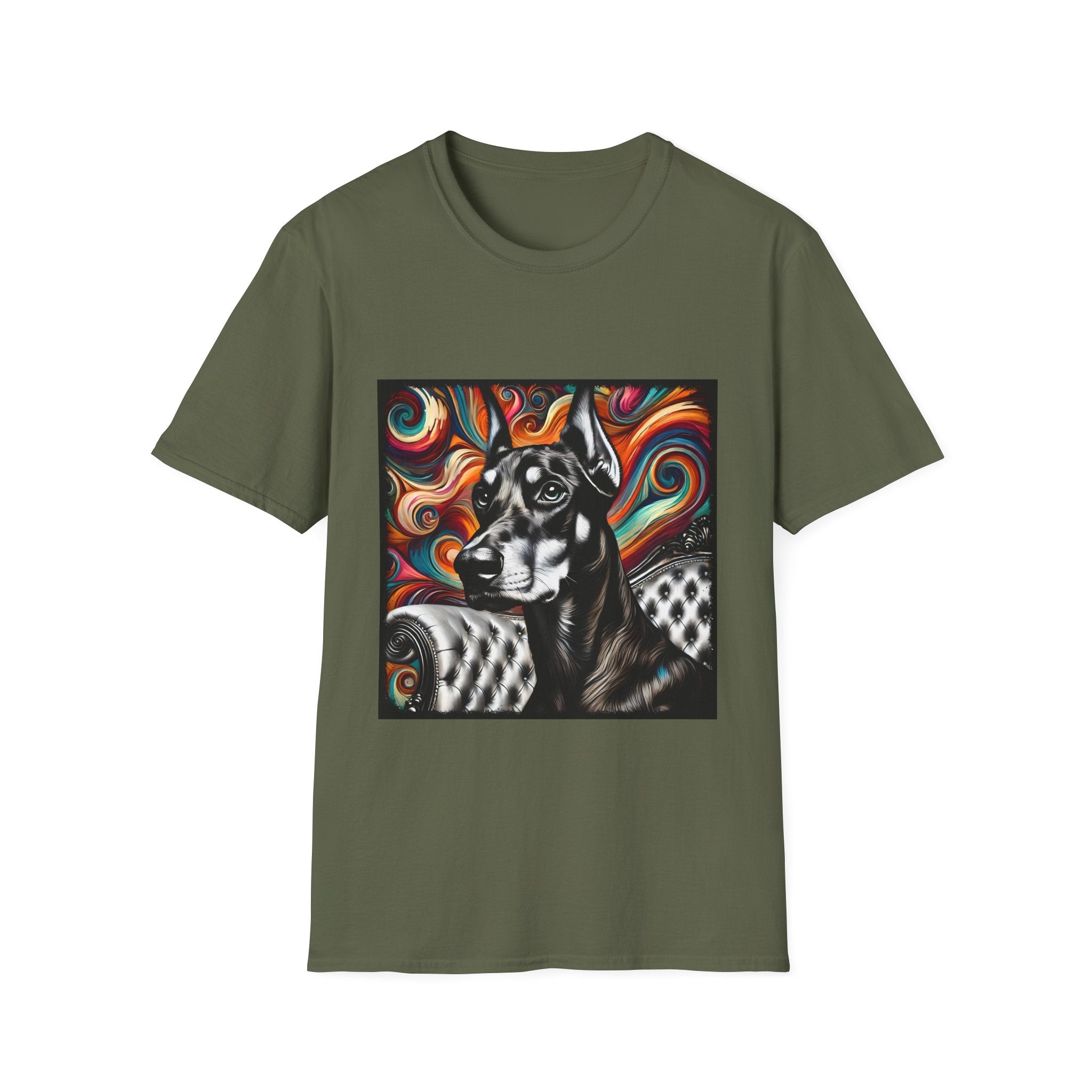Doberman Pinscher B&W Bold | Unisex Dog T-Shirt