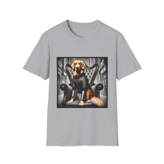 Golden Retriever Regal Rogue design dog lover unisex t-shirt in sport grey