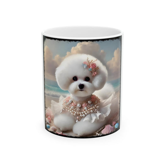 Bichon Frise Beach Beauty Dog Themed Ceramic Mug ceramic mug