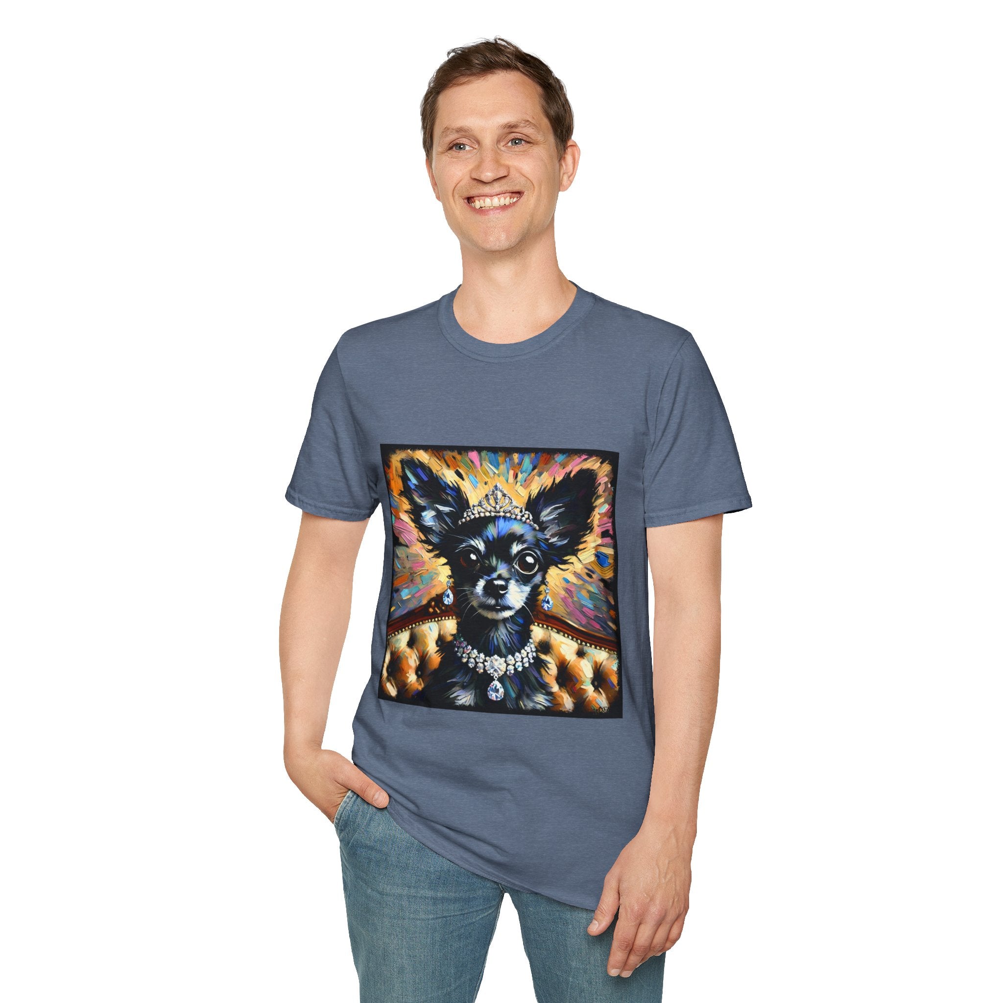 Chihuahua Diamond Earring Classic | Unisex Dog T-Shirt