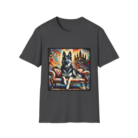 German Shepherd Vibrant Classic design dog lover unisex t-shirt in dark heather