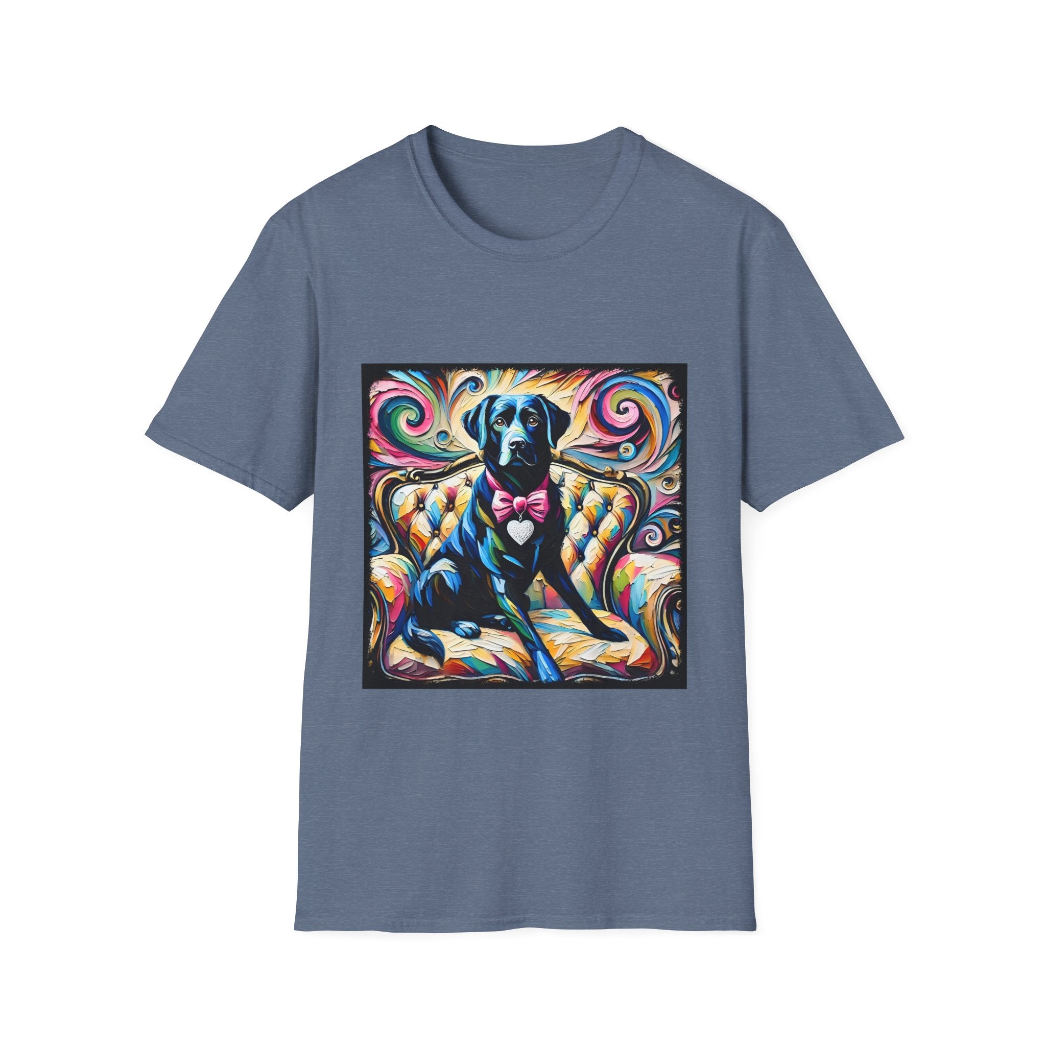Labrador Retriever Pink Bow Swirl | Unisex Dog T-Shirt