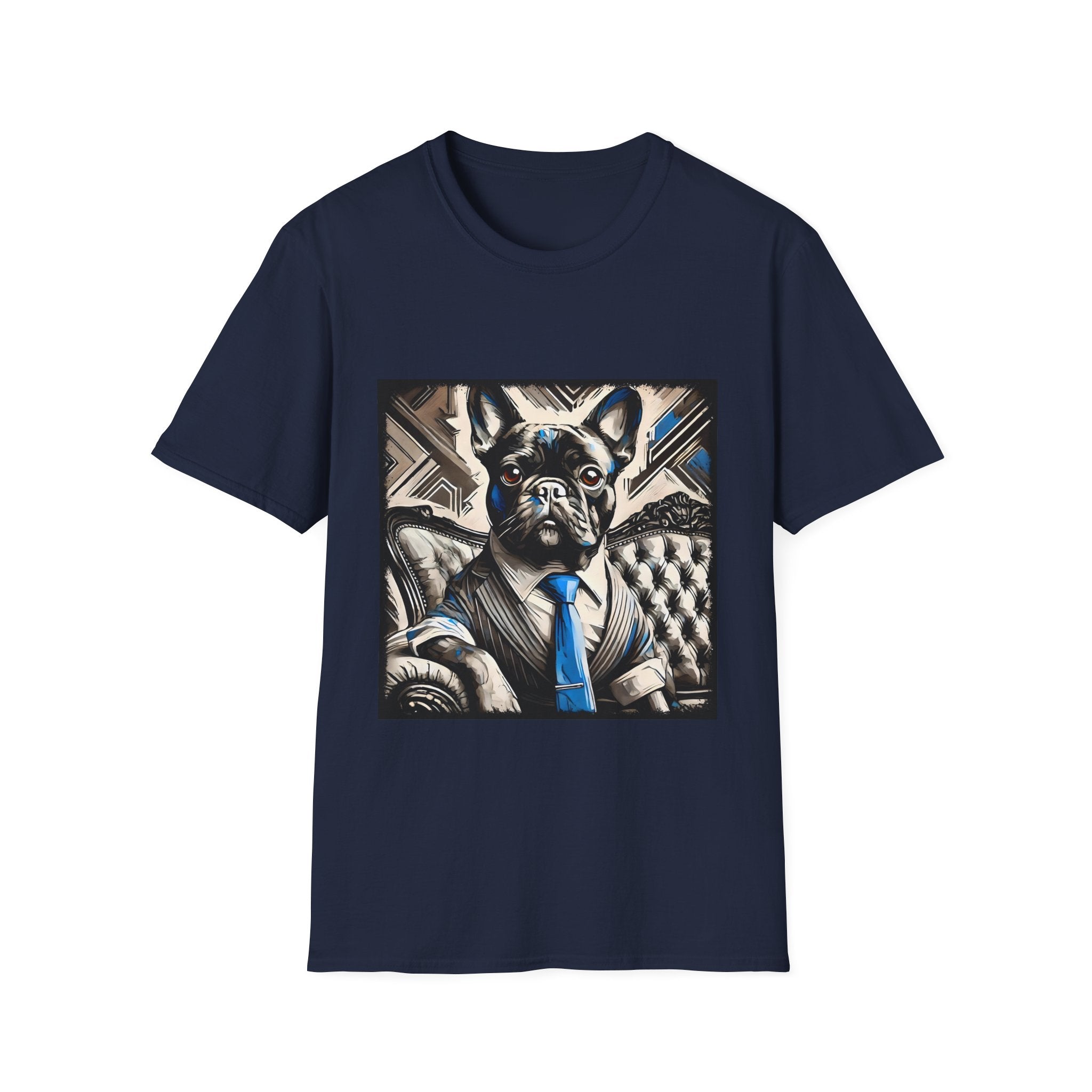 French Bulldog Shirt | B&W Blue Tie Dog Lover Tee