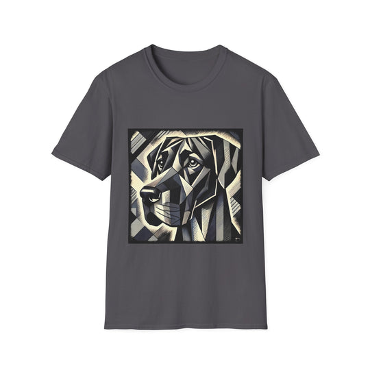 Great Dane Geometric design dog lover unisex t-shirt in charcoal