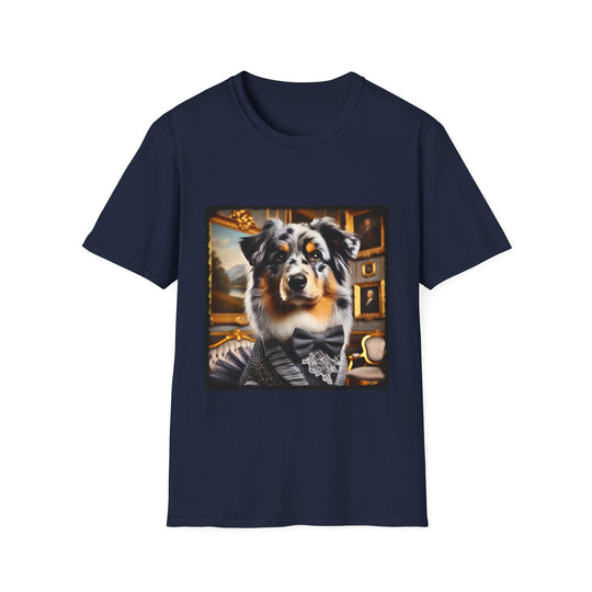 Australian Shepherd Pampered Paw design dog lover unisex t-shirt in navy