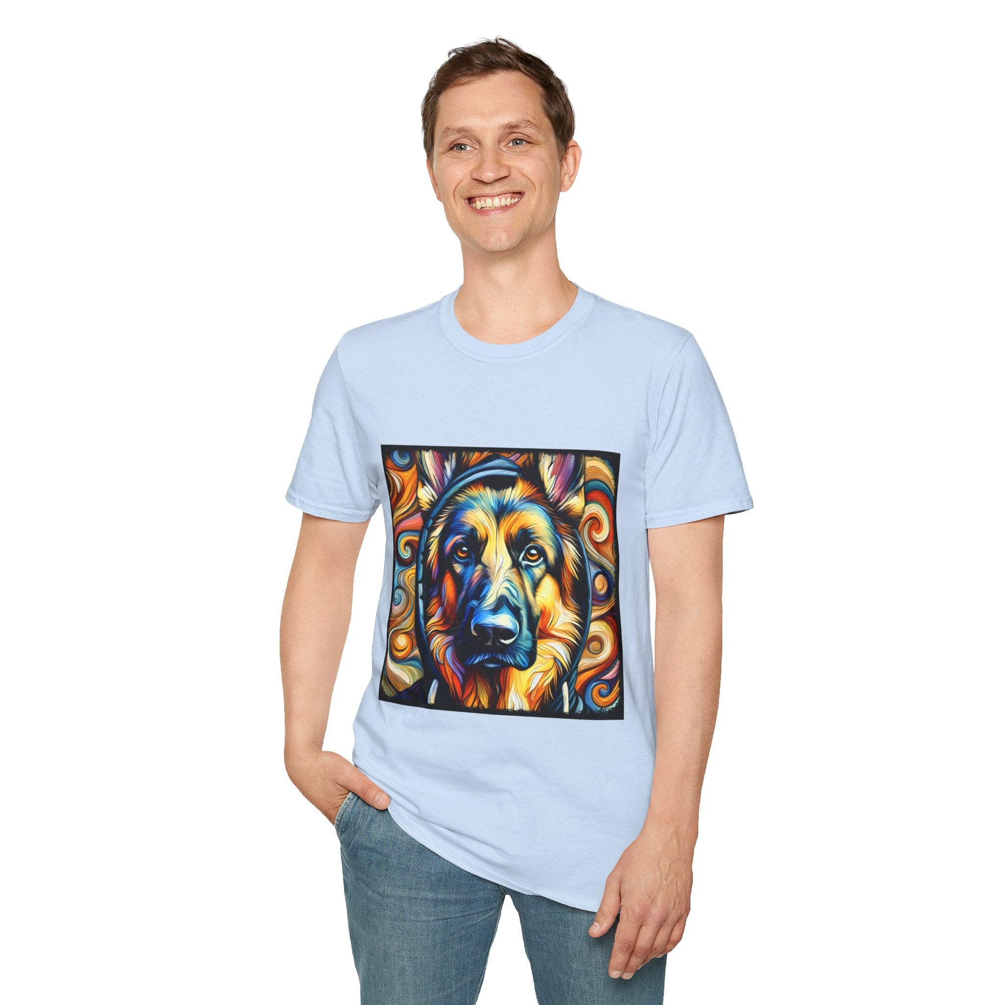German Shepherd Relaxed Swirl | Unisex Dog T-Shirt