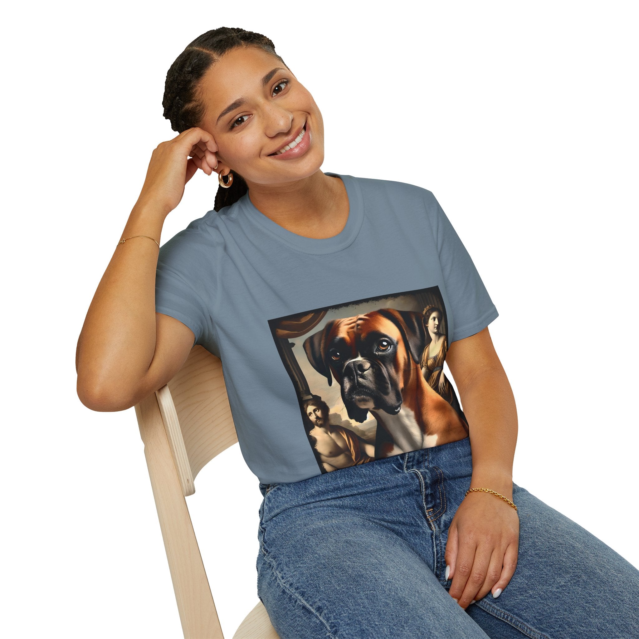 Boxer Posh Portrait | Unisex Dog T-Shirt