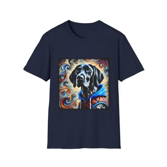 German Shorthaired Pointer Urban Swirl design dog lover unisex t-shirt in navy