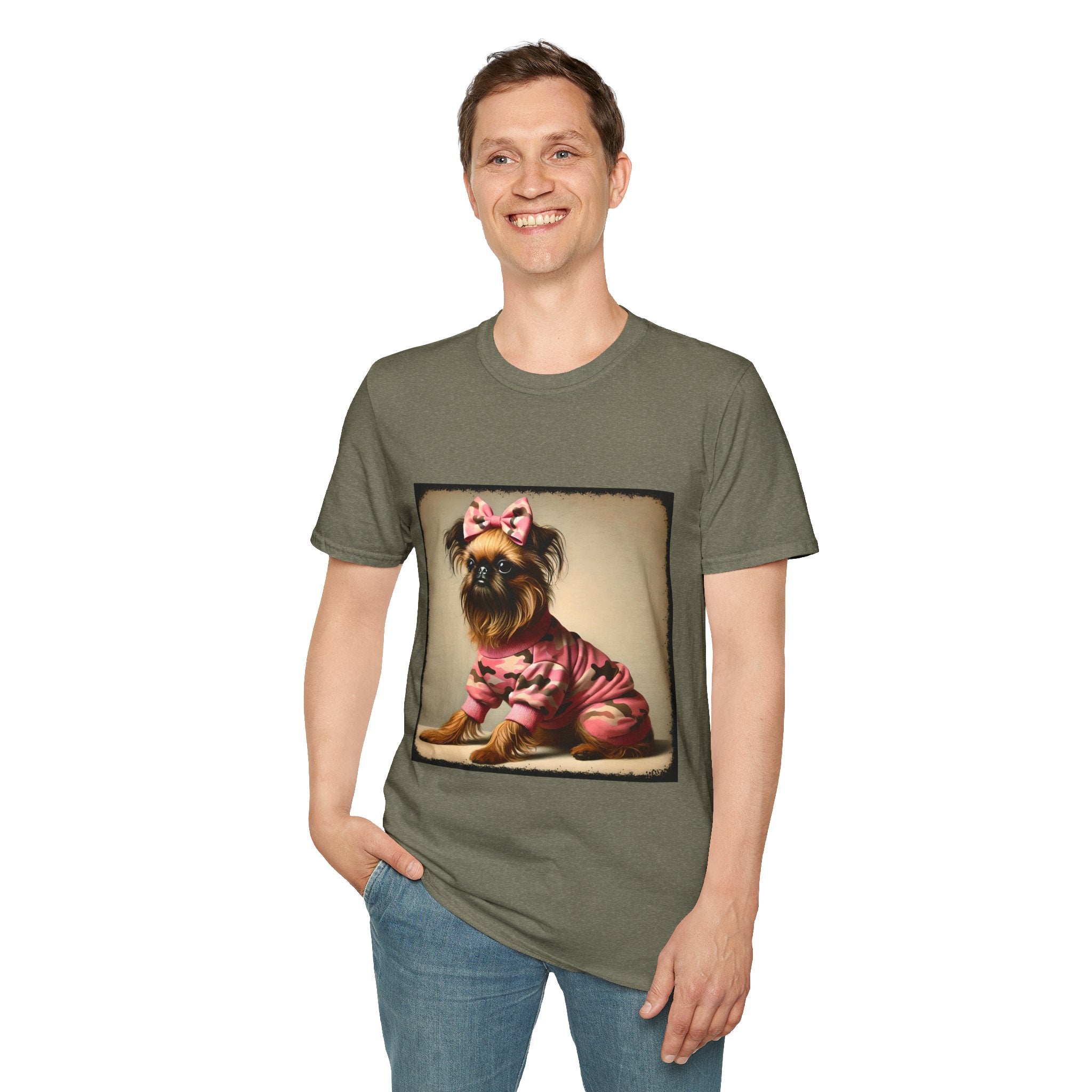Brussels Griffon Camo Cutie | Unisex Dog T-Shirt