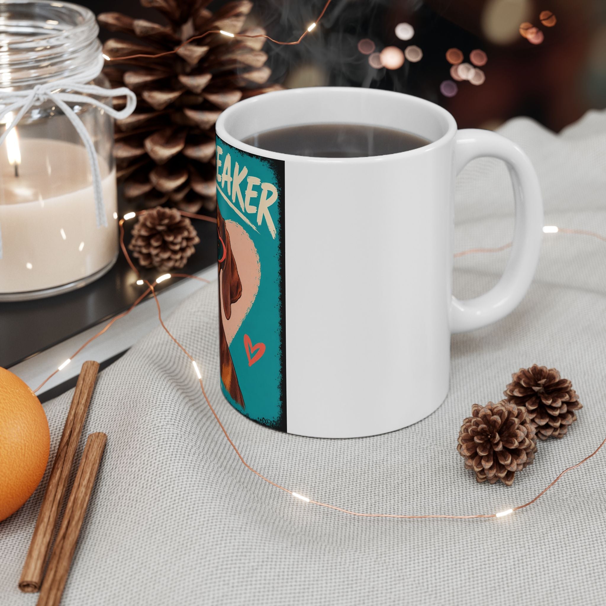 Red Doberman Pinscher Ceramic Mug | Heartbreaker Dog Lover Gift