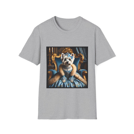 West Highland White Terrier Royal Princess design dog lover unisex t-shirt in sport grey