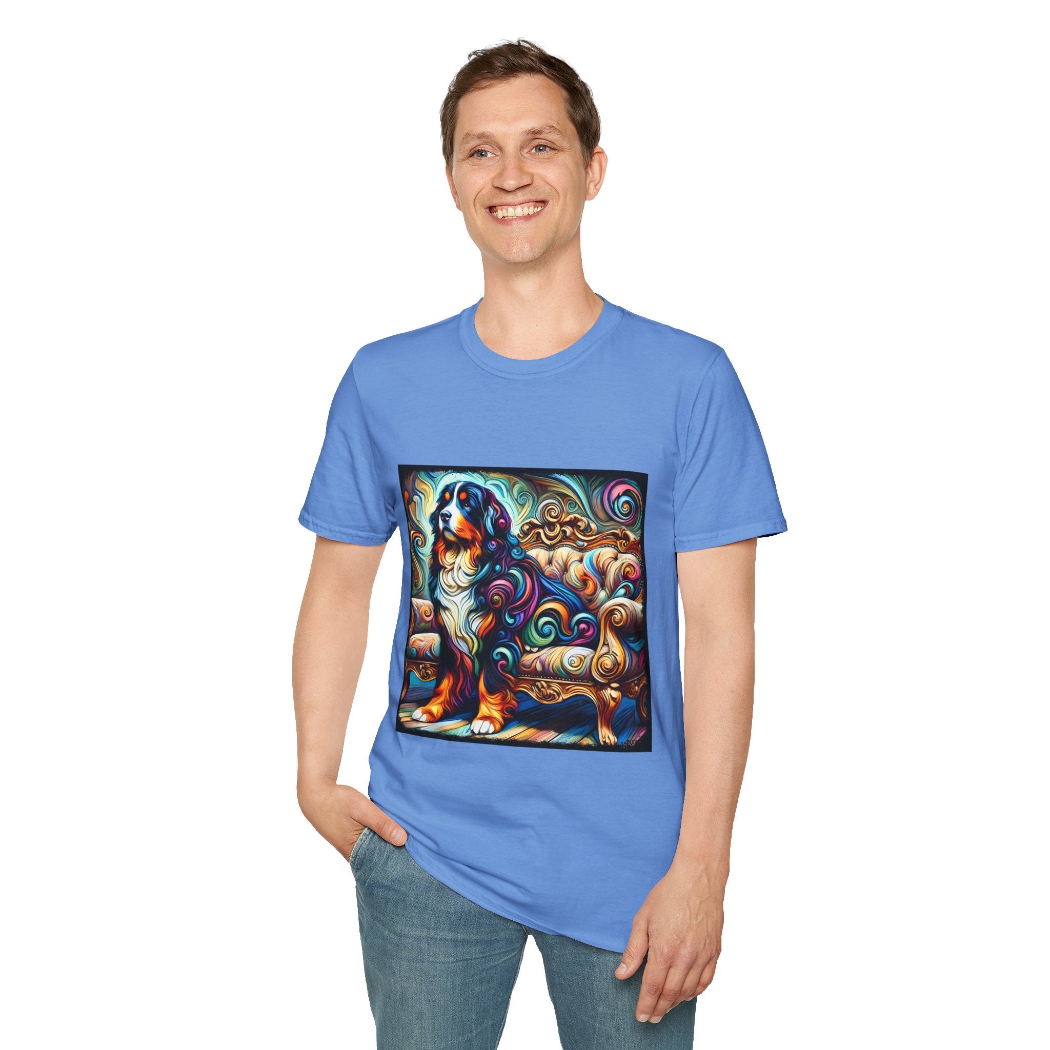 Bernese Mountain Dog Majestic Swirl | Unisex Dog T-Shirt