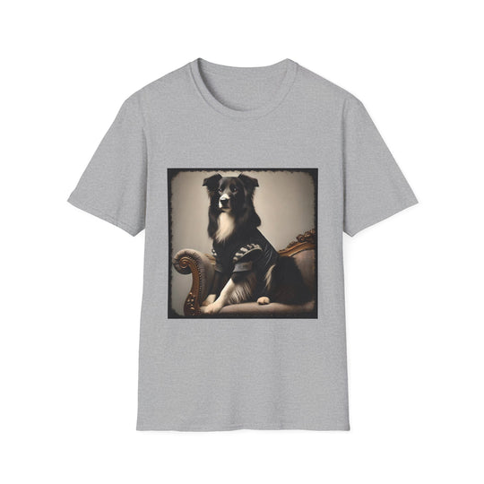 Border Collie Camo Charm design dog lover unisex t-shirt in sport grey