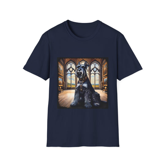 Schnauzer Royalty design dog lover unisex t-shirt in navy