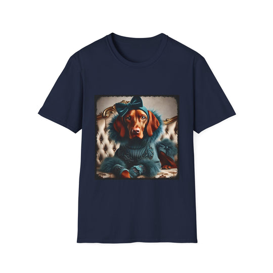 Vizsla Fashion Icon design dog lover unisex t-shirt in navy