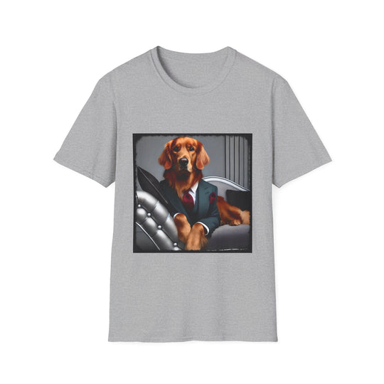 Golden Retriever Plush Gent design dog lover unisex t-shirt in sport grey