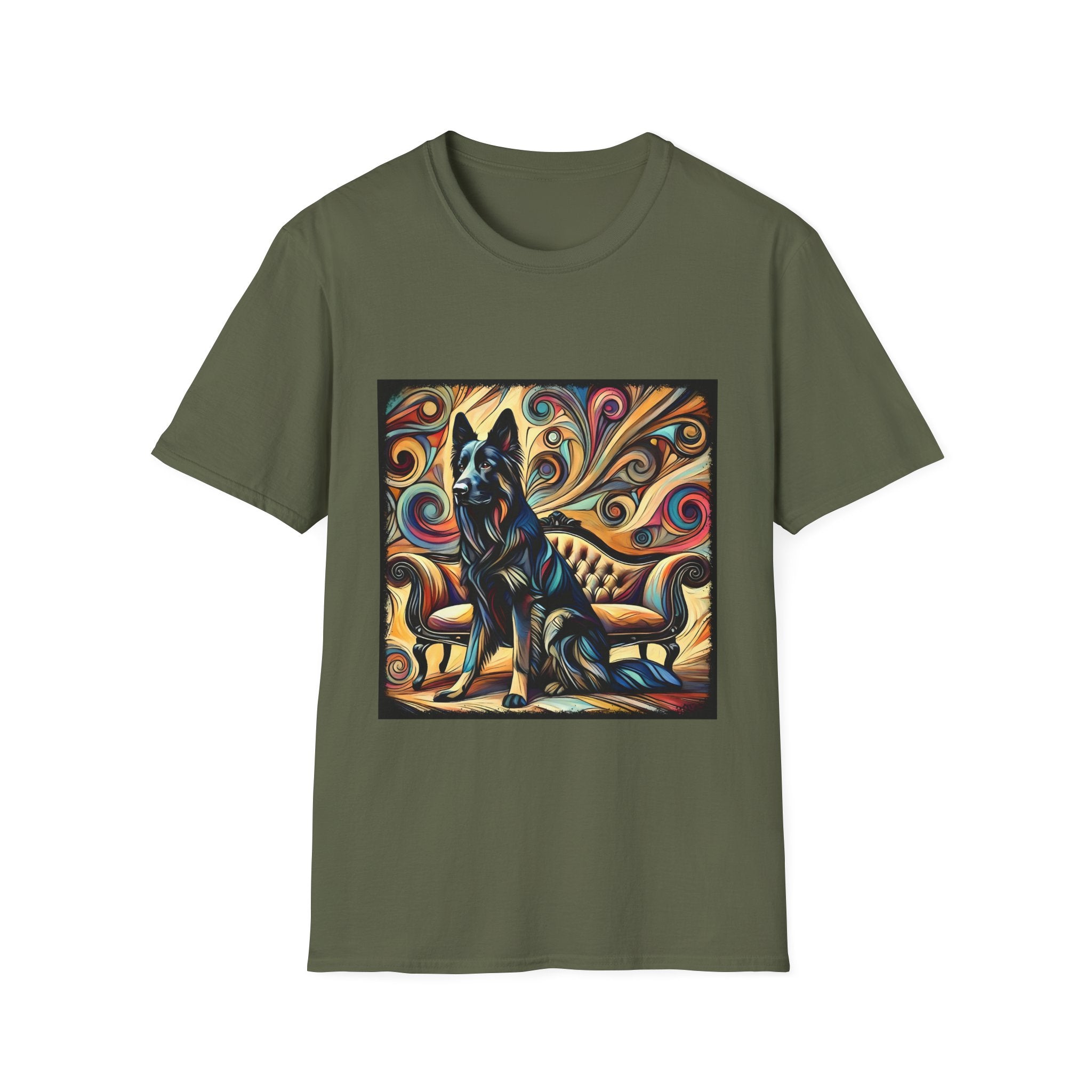 German Shepherd Multicolor Swirl | Unisex Dog T-Shirt