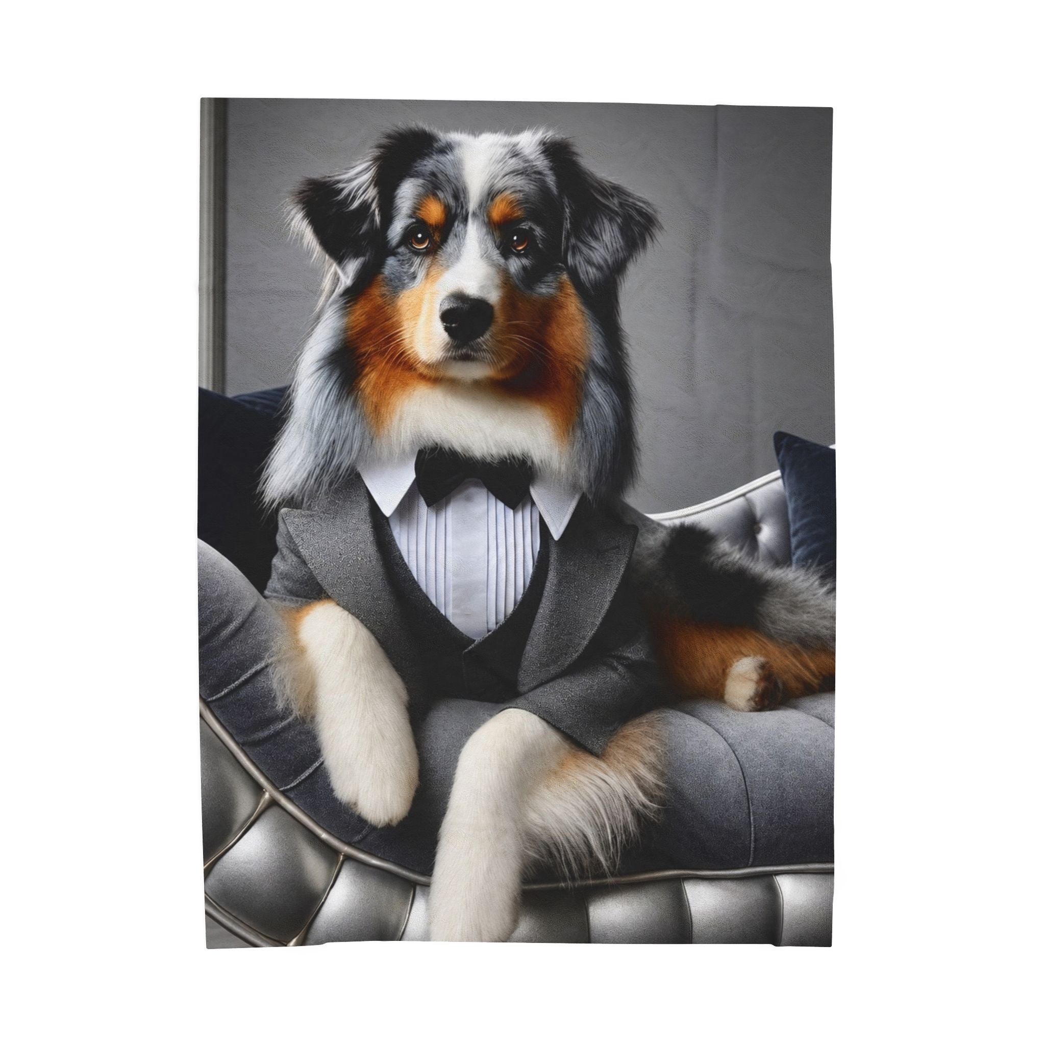 Australian Shepherd Blanket | Black Tie Classic Dog Lover Gift