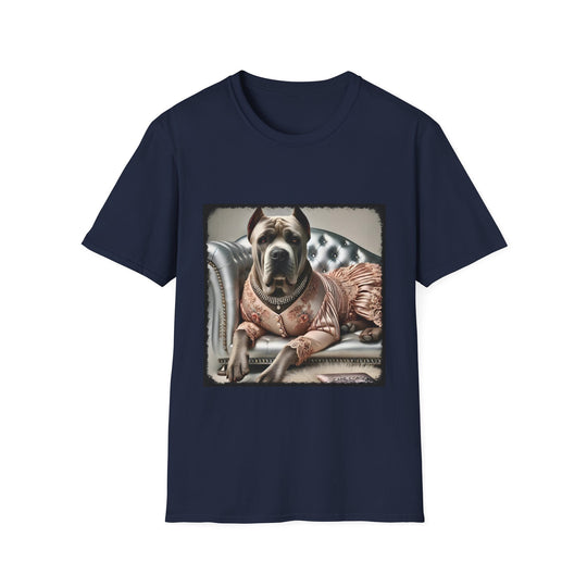 Cane Corso Glitz Glam design dog lover unisex t-shirt in navy