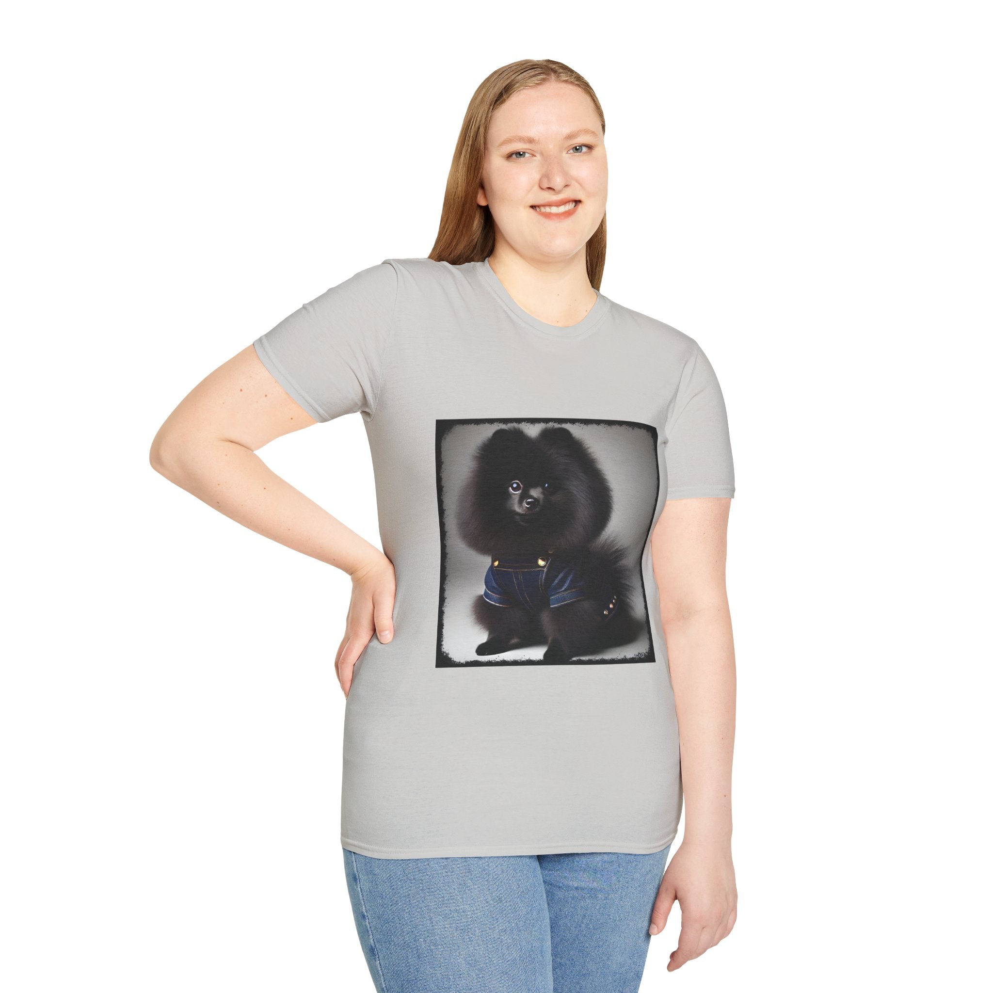 Pomeranian Denim Doll | Unisex Dog T-Shirt