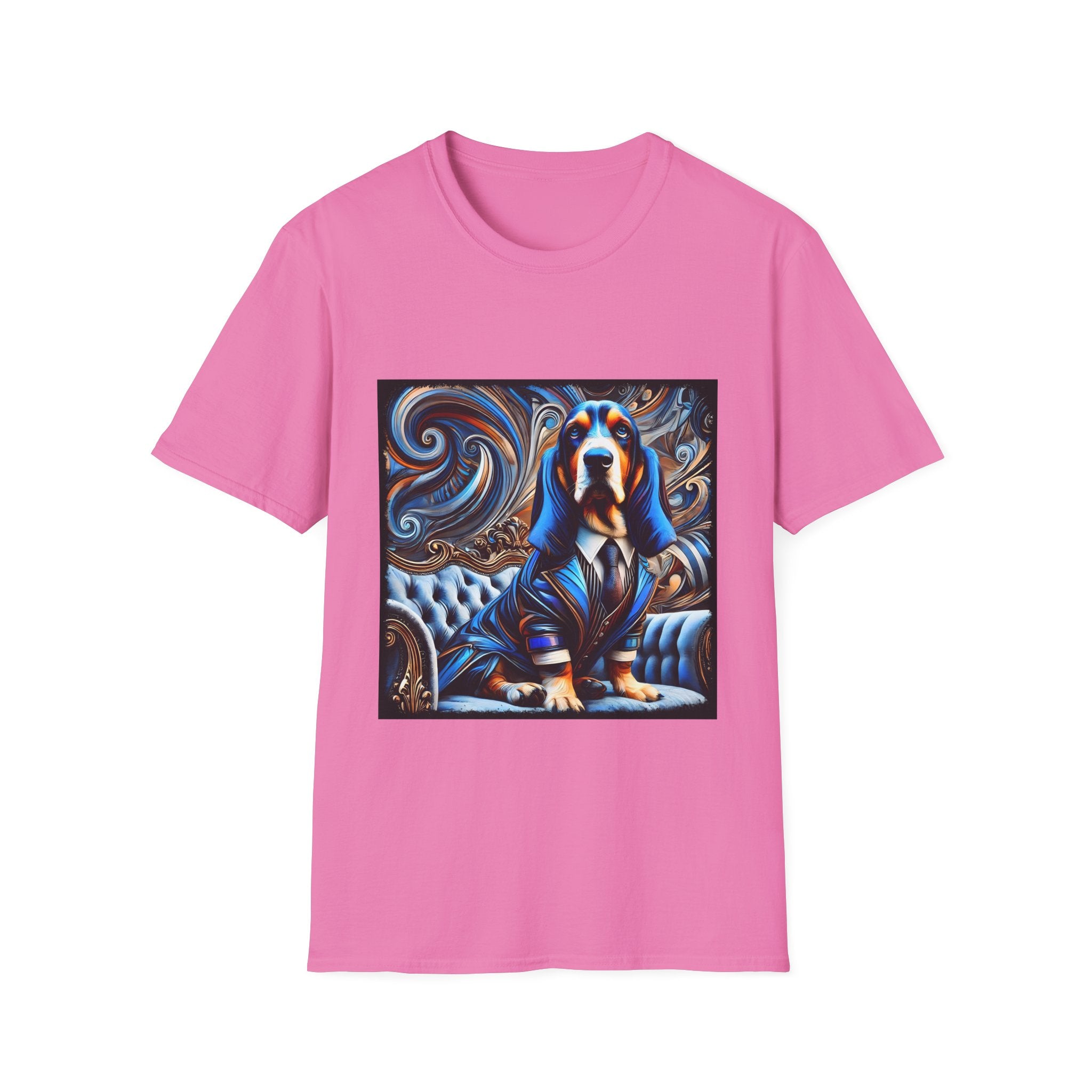 Basset Hound Bold Blue Feels | Unisex Dog T-Shirt