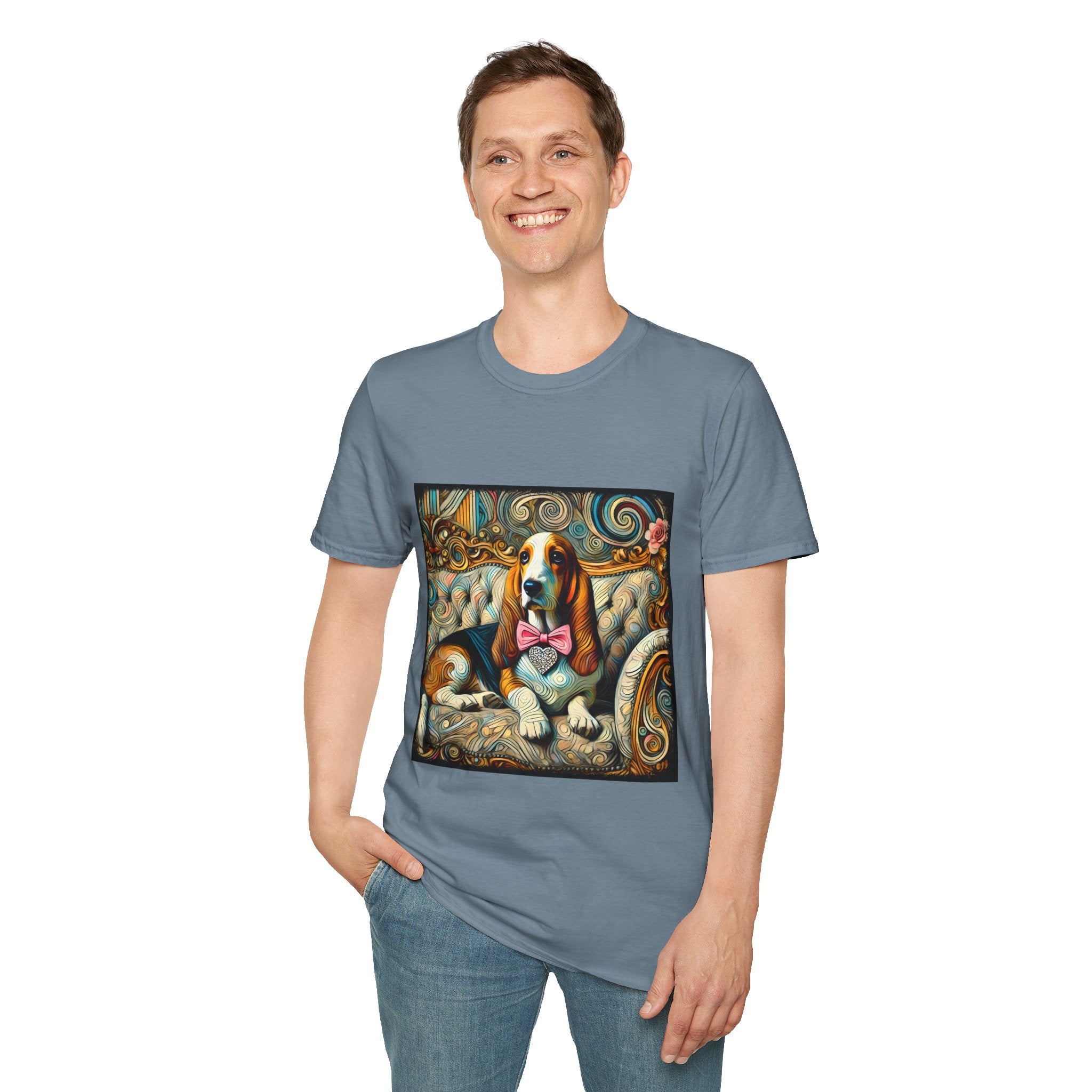 Basset Hound Diamond Swirl | Unisex Dog T-Shirt