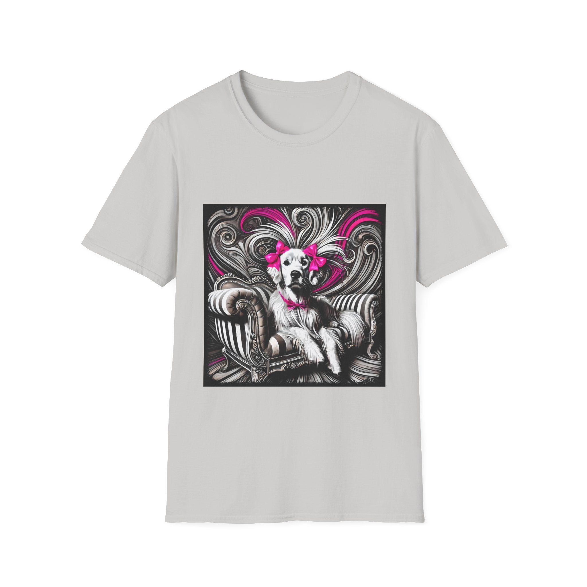 Golden Retriever Shirt | B&W Pink Bow Bold Dog Lover Tee