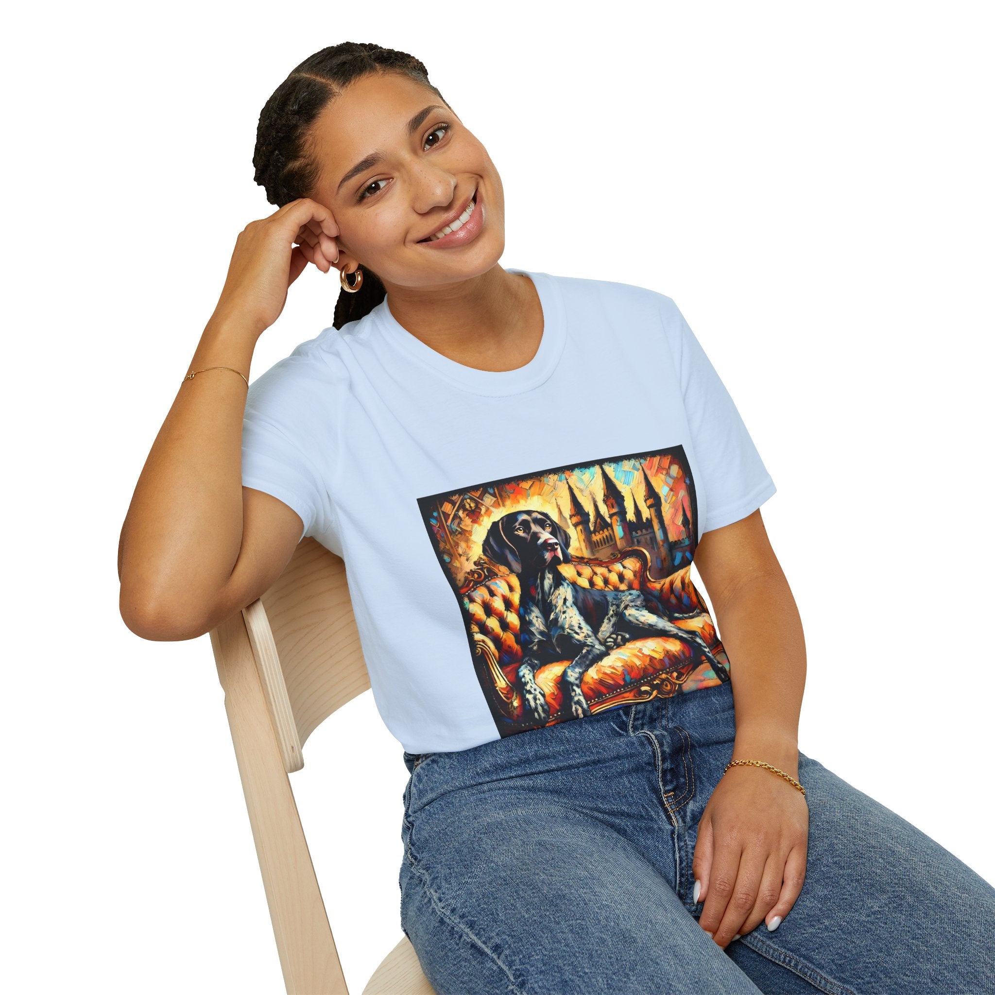 German Shorthaired Pointer Poised Bold Classic | Unisex Dog T-Shirt