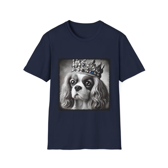 Cavalier King Charles Spaniel Reign Supreme design dog lover unisex t-shirt in navy