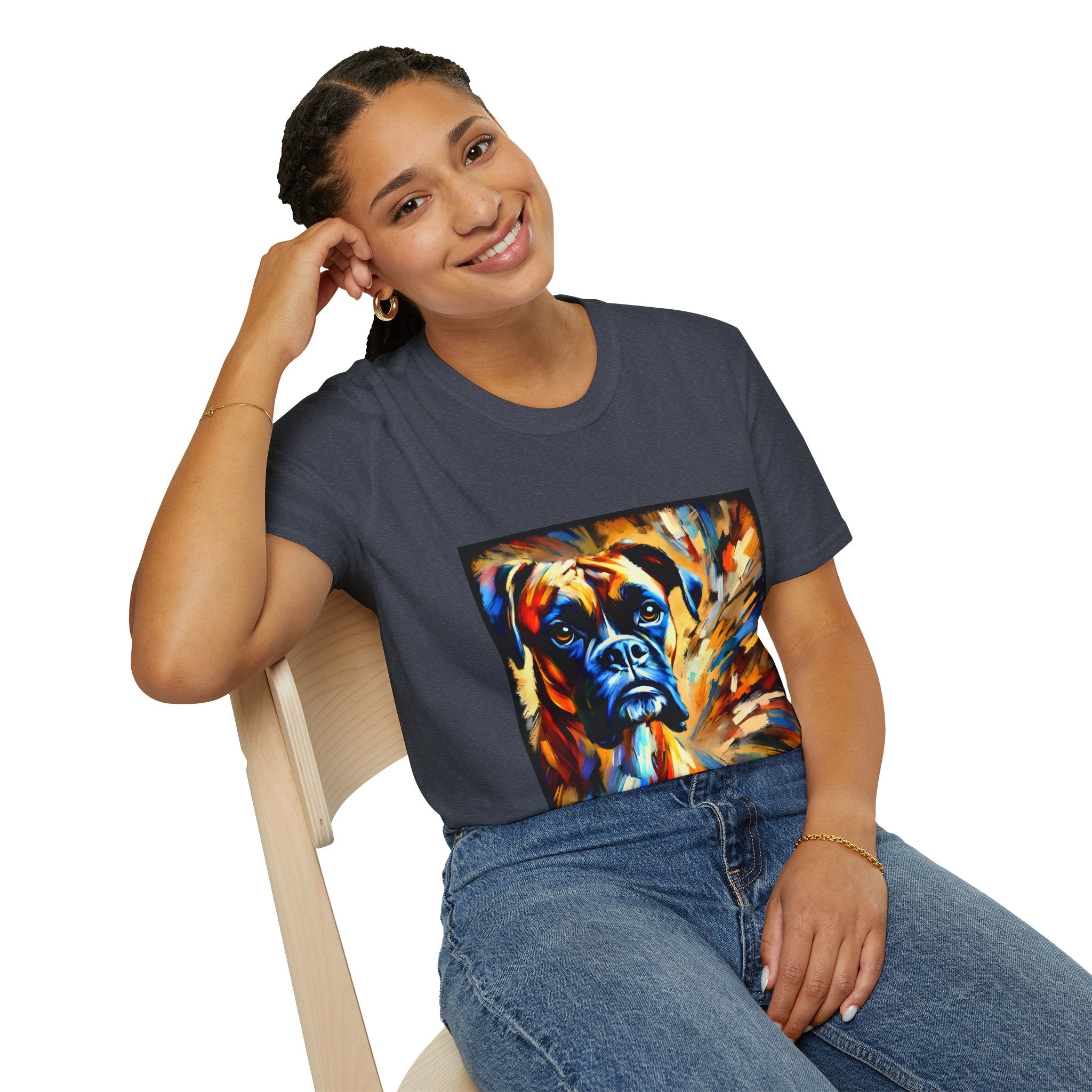 Boxer Sunburst Swirl  | Unisex Dog T-Shirt